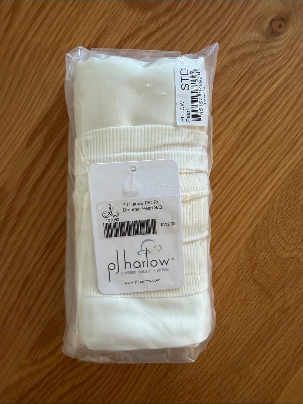 PJ HARLOW Dreamer Satin Pillowcase Set – Pearl | Standard/Queen (Set of 2) NWT
